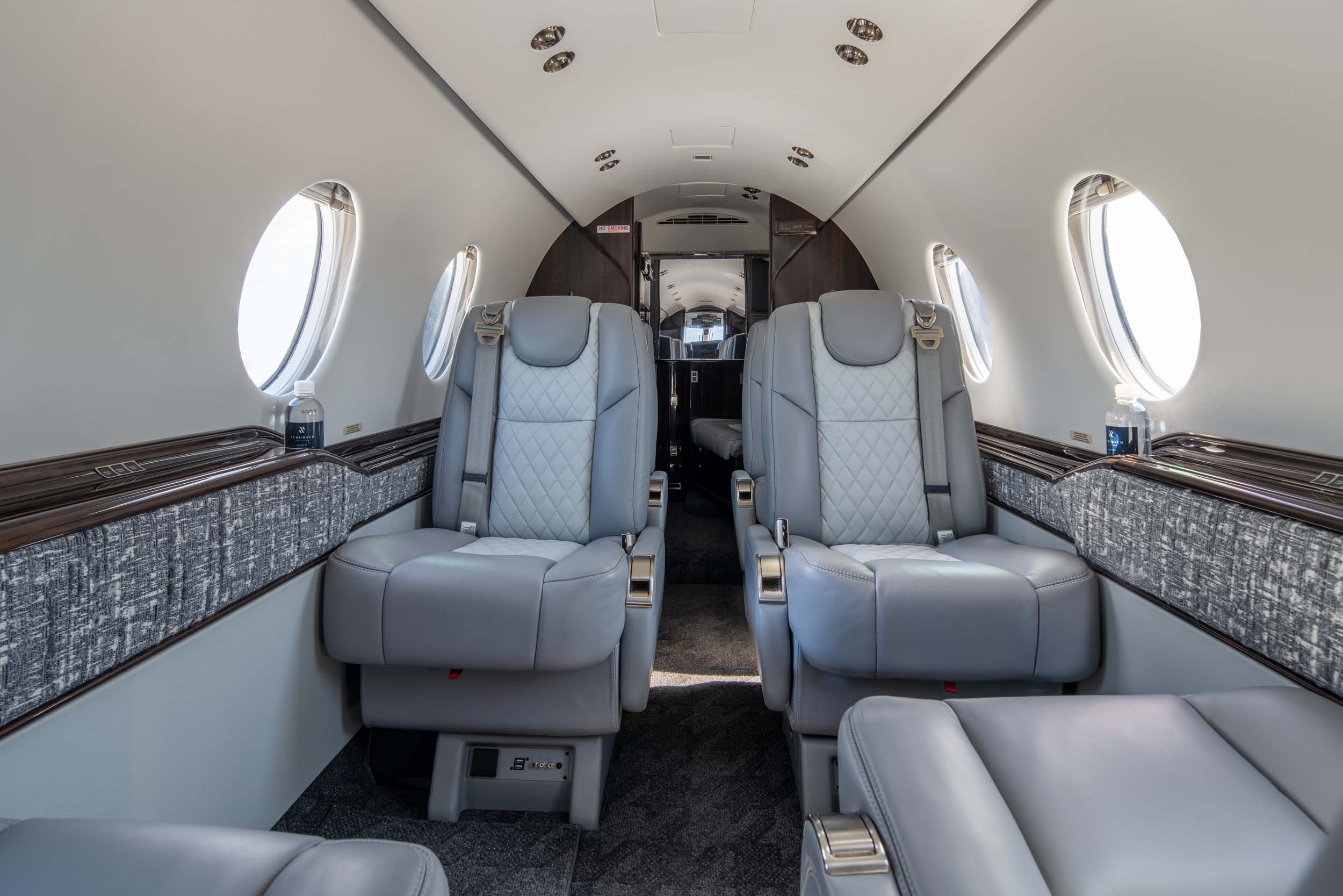Hawker Beechjet 400 private jet interior seats