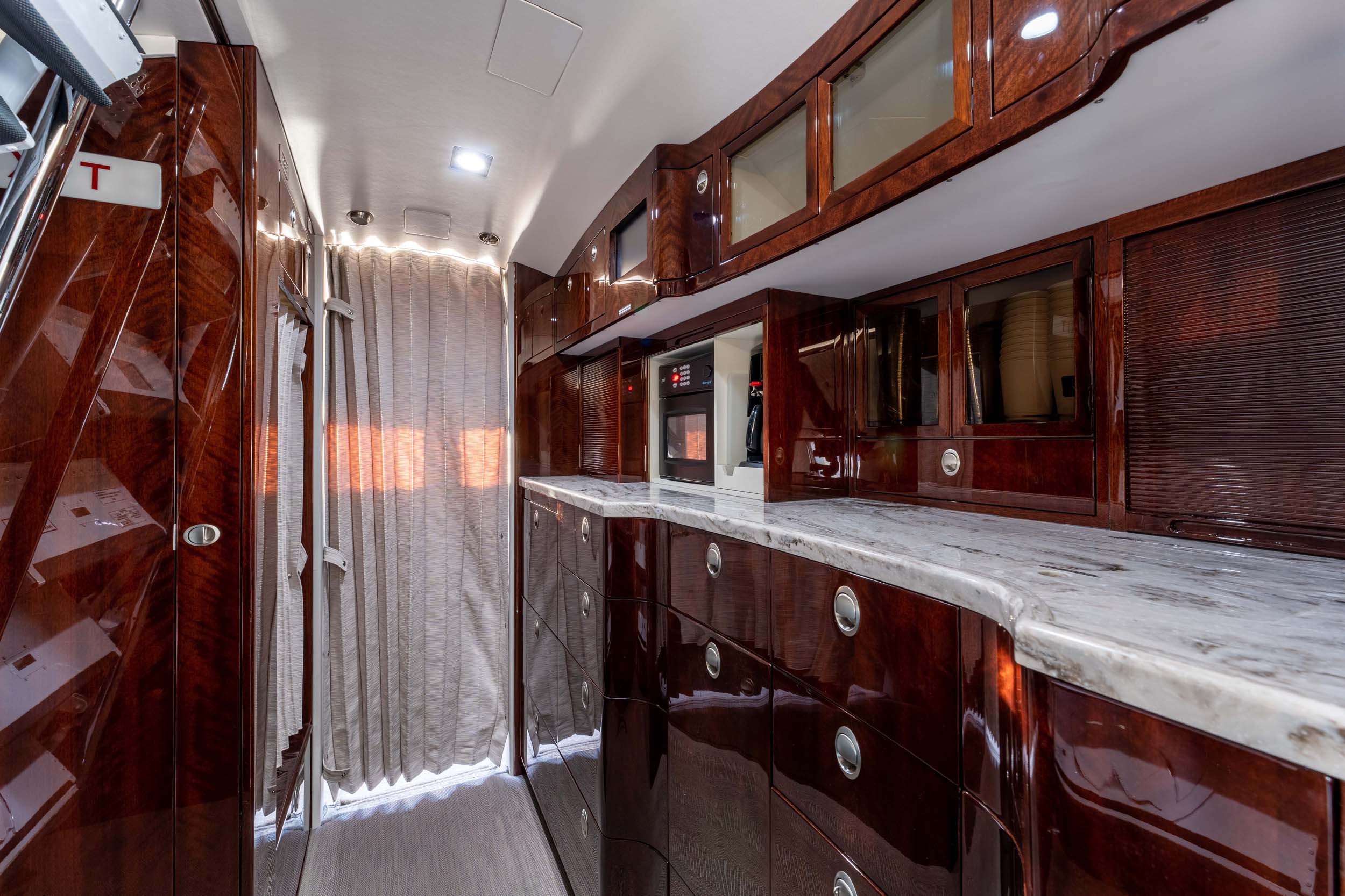 CHALLENGER 605 private jet interior service area