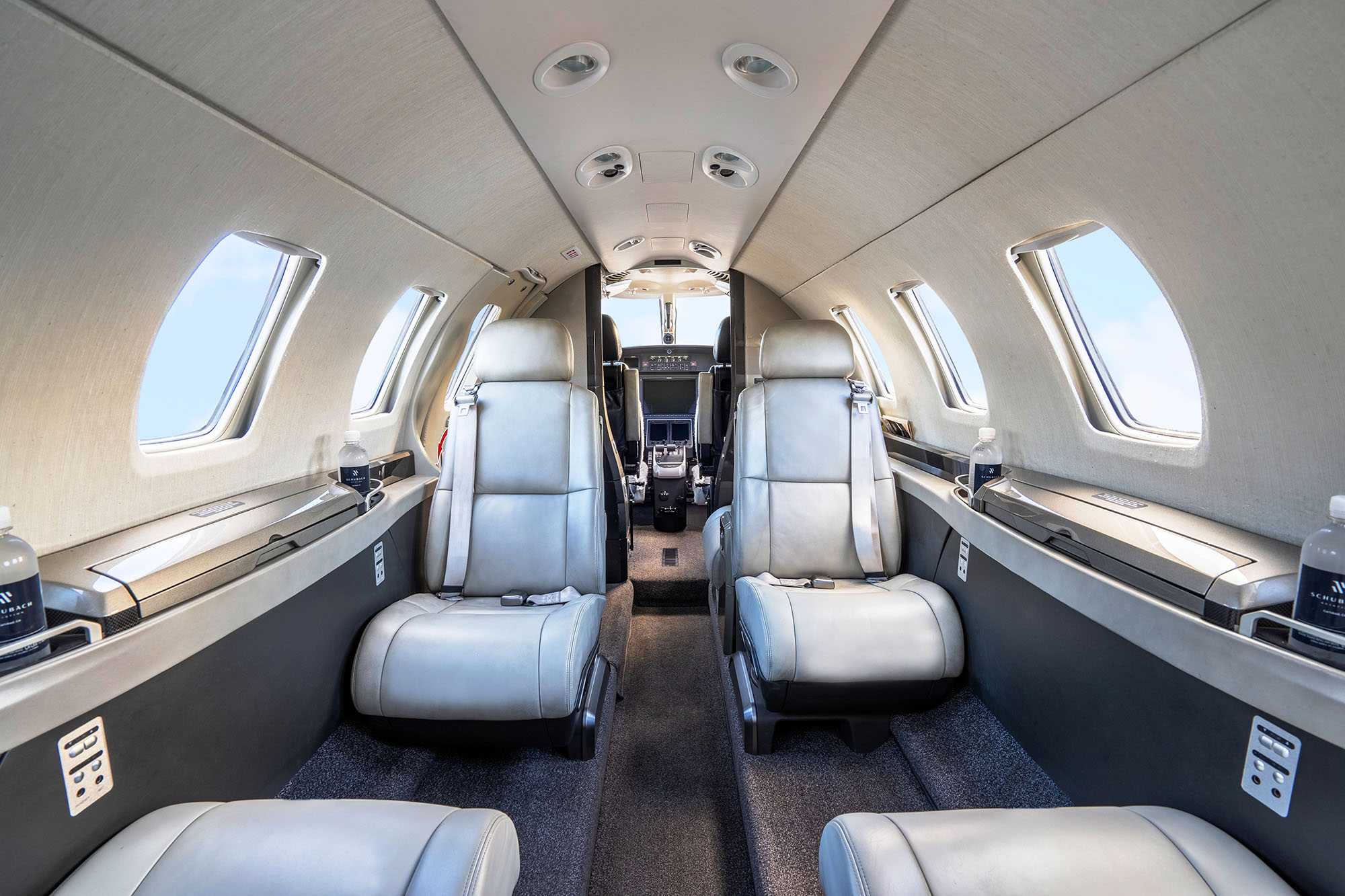 M2 private jet interior seats