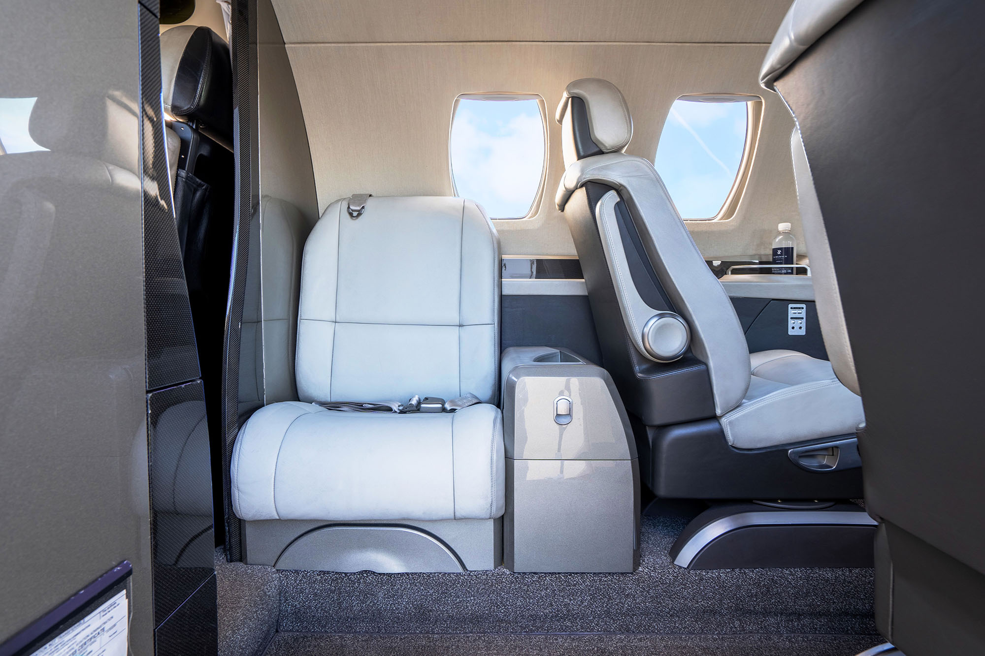 M2 private jet interior seat