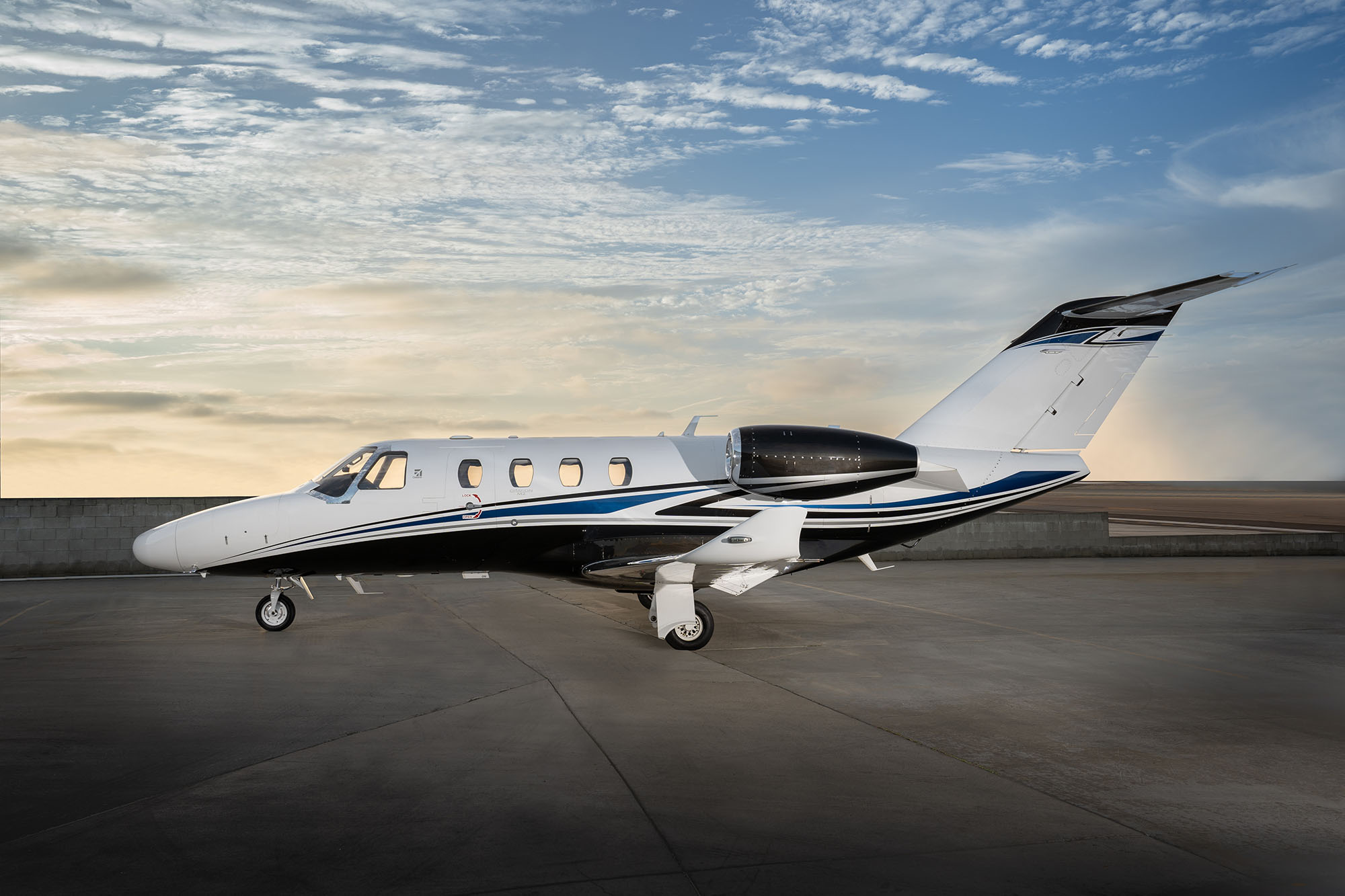 M2 private jet exterior
