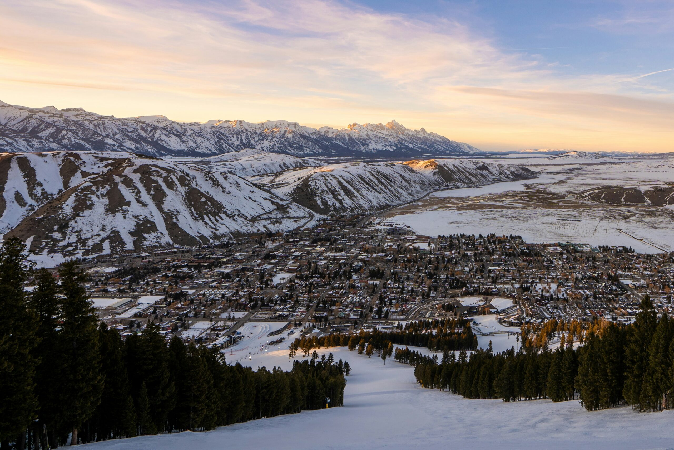 Arial Shot of Jackson Hole